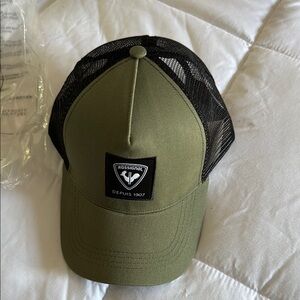 Rossignol Olive Green and Black Trucker Cap